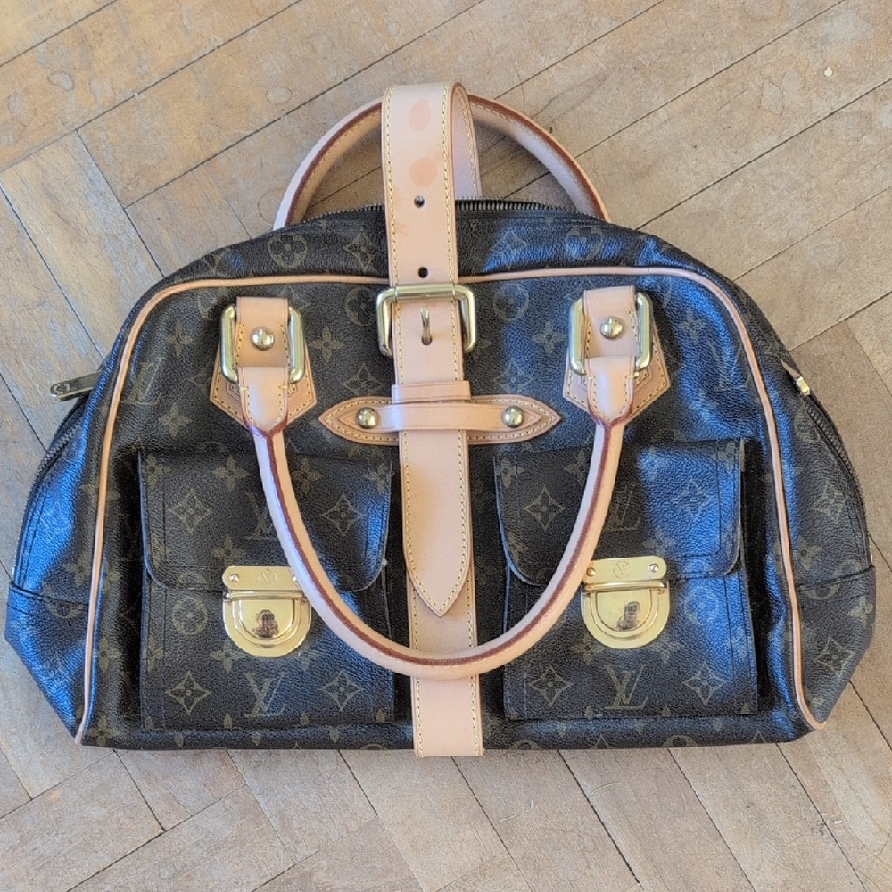 Louis Vuitton Monogram Handbag with Gold Accents